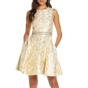 Lilly Pulitzer white and gold dress